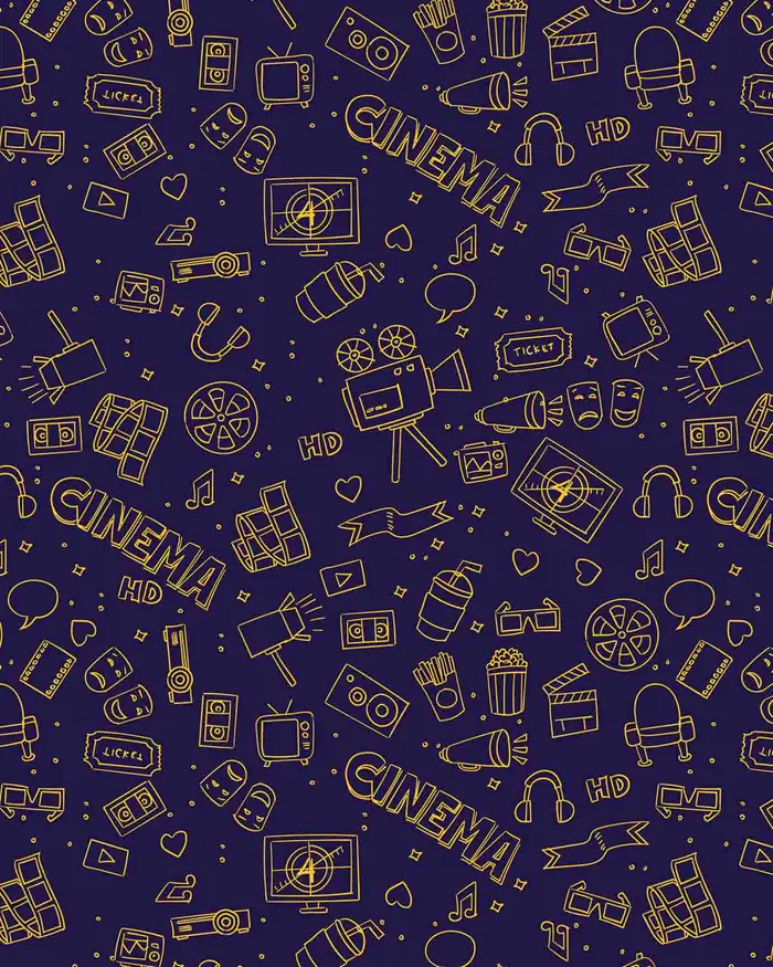 Fondo de Cine — Papel de regalo con motivo de fondo de cine, ideal para regalos de toda ocasión.