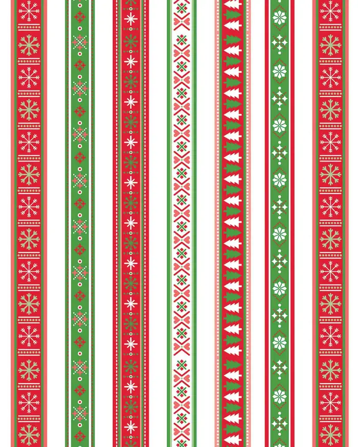Bordes navideños KRAFT — Papel de regalo navideño con motivo de bordes navideños kraft, disponible en nuestra colección navideña de papel de regalo.
