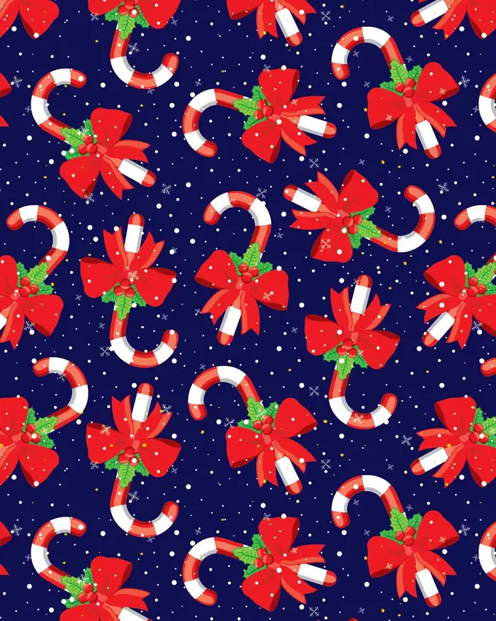 Bastones navideños — Papel de regalo navideño con motivo de bastones navideños, un diseño festivo para tu negocio en temporada.