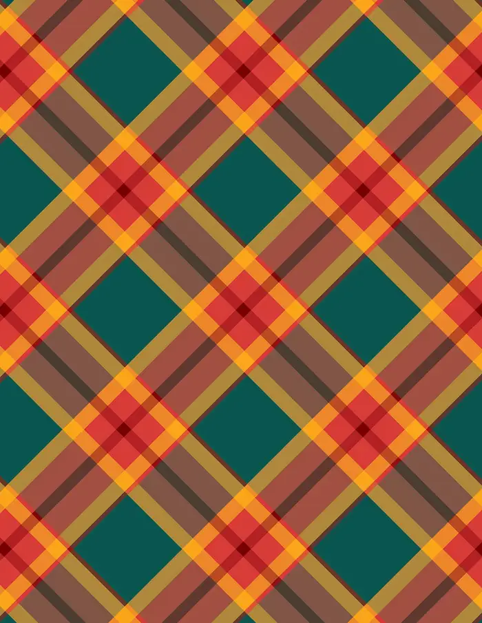 Tartan navideño diagonal — Papel de regalo navideño con motivo de tartan navideño diagonal, pensado para destacar en tu vitrina navideña.