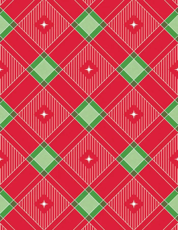 Tartan navideño 01 — Papel de regalo navideño con motivo de tartan navideño 01, ideal para regalos navideños.