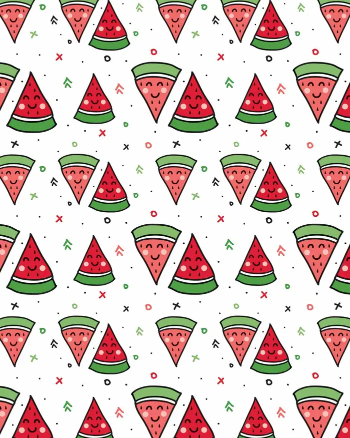 Sandias Felices — Papel de regalo con motivo de sandias felices, perfecto para envolver cualquier regalo.