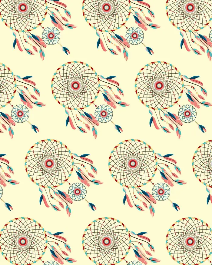 Atrapasueños y Plumas — Papel de regalo con motivo de atrapasueños y plumas, perfecto para envolver cualquier regalo.