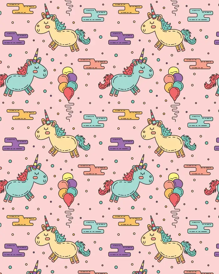 Piñatas de Unicornios — Papel de regalo con motivo de piñatas de unicornios, un diseño versátil para tu negocio.