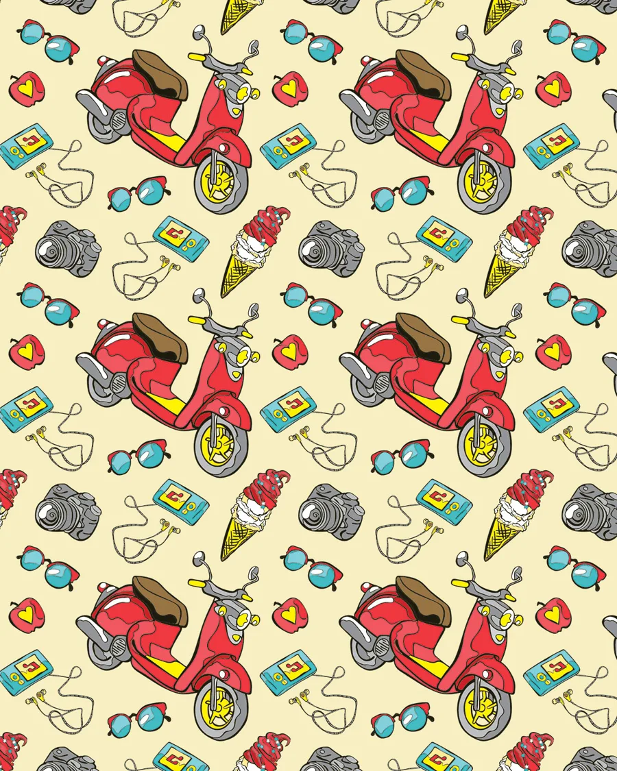 Vespas — Papel de regalo vespas para caballeros. Ideal para Día del Padre, cumpleaños y regalos para él.