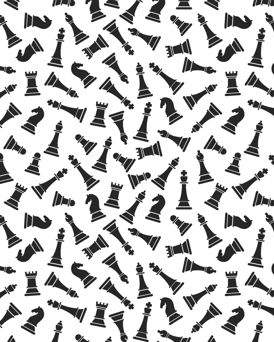 Piezas de Ajedrez 01 Negro — Papel de regalo piezas de ajedrez 01 negro para caballeros. Ideal para Día del Padre, cumpleaños y regalos para él.
