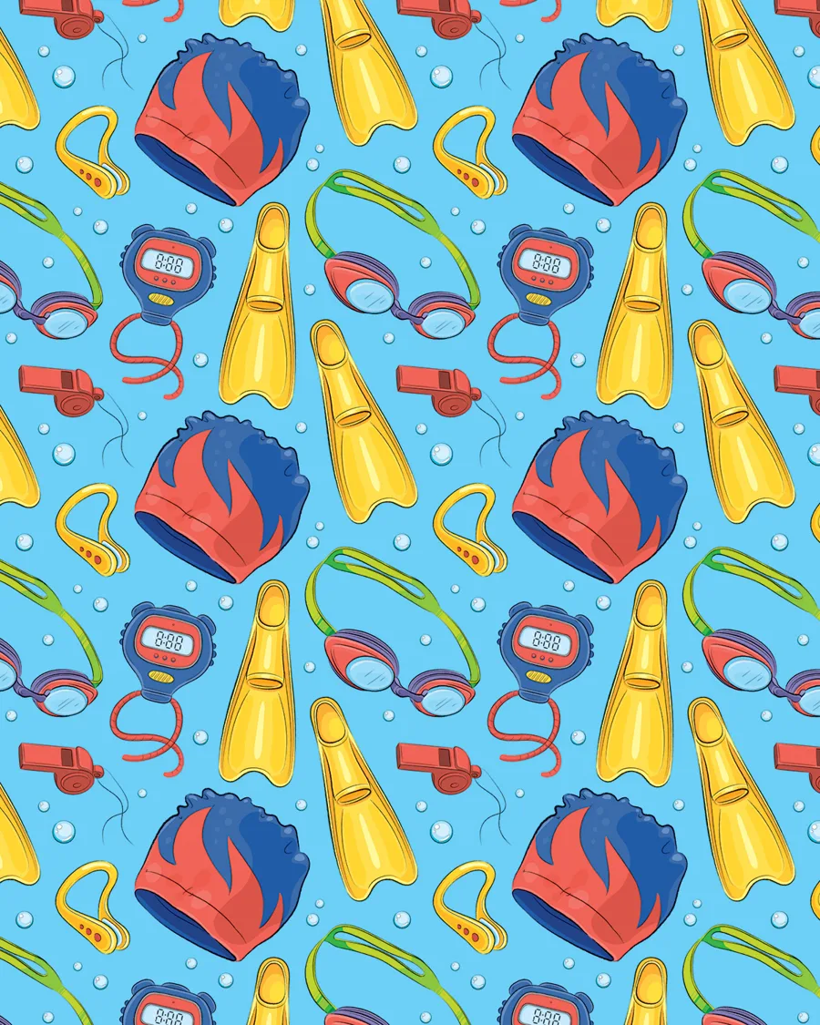Natación — Papel de regalo natación para caballeros. Ideal para Día del Padre, cumpleaños y regalos para él.