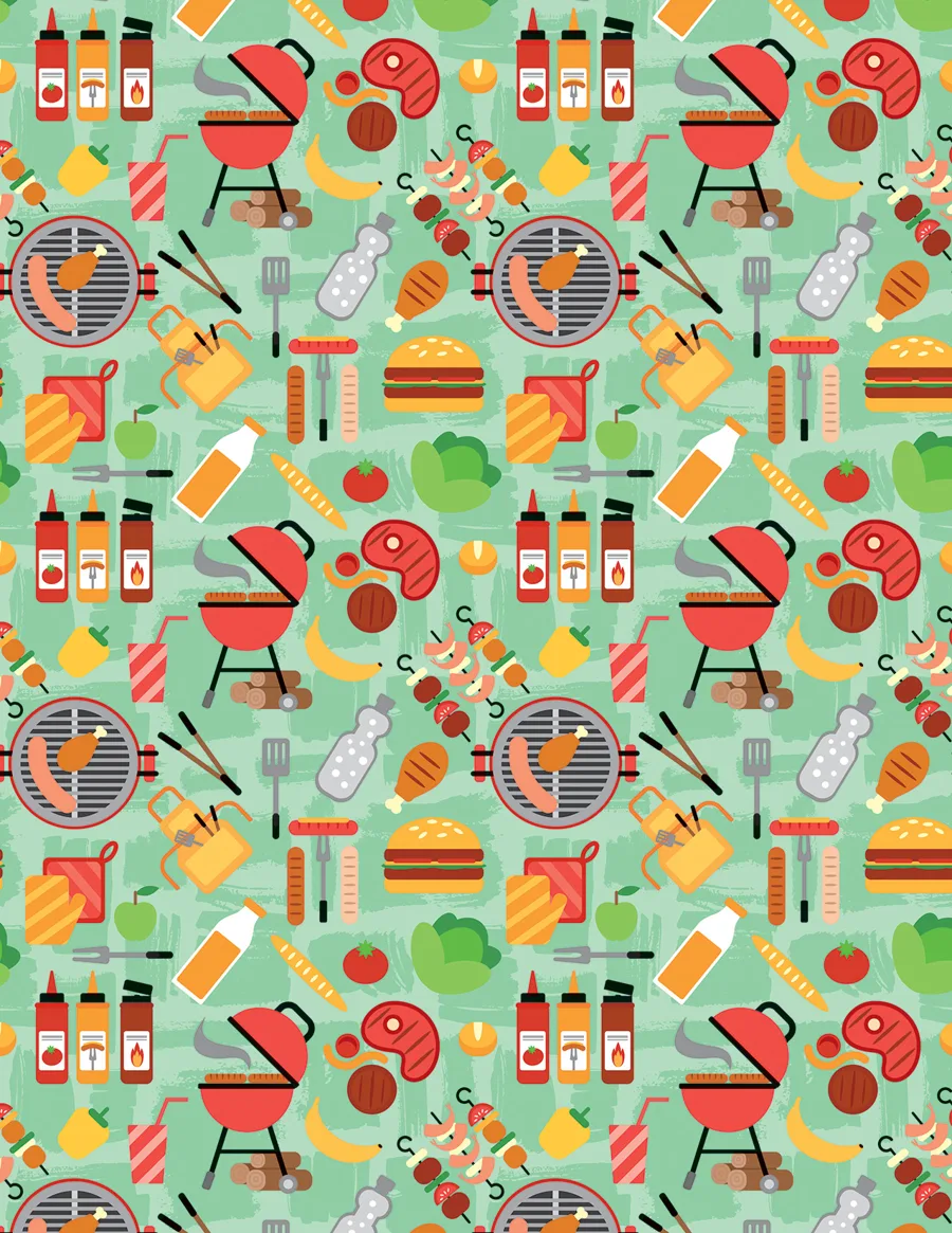 Fiesta Bbq — Papel de regalo fiesta bbq para caballeros. Ideal para Día del Padre, cumpleaños y regalos para él.