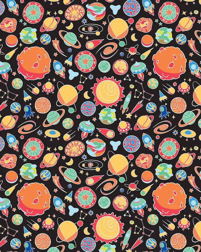 Universo — Papel de regalo con motivo de universo, ideal para regalos de toda ocasión.