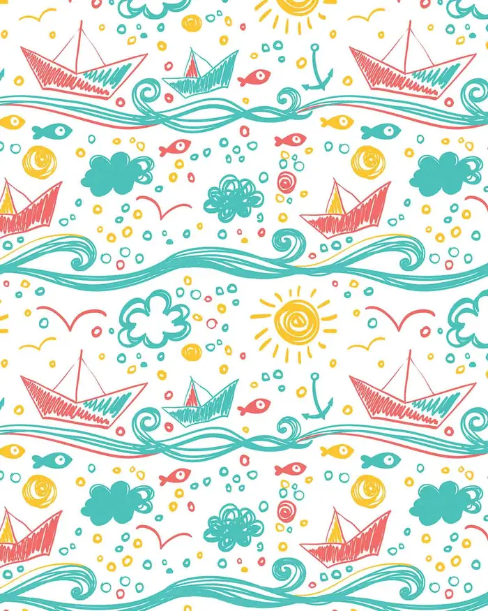 Barquitos de Papel — Papel de regalo con motivo de barquitos de papel, perfecto para envolver cualquier regalo.
