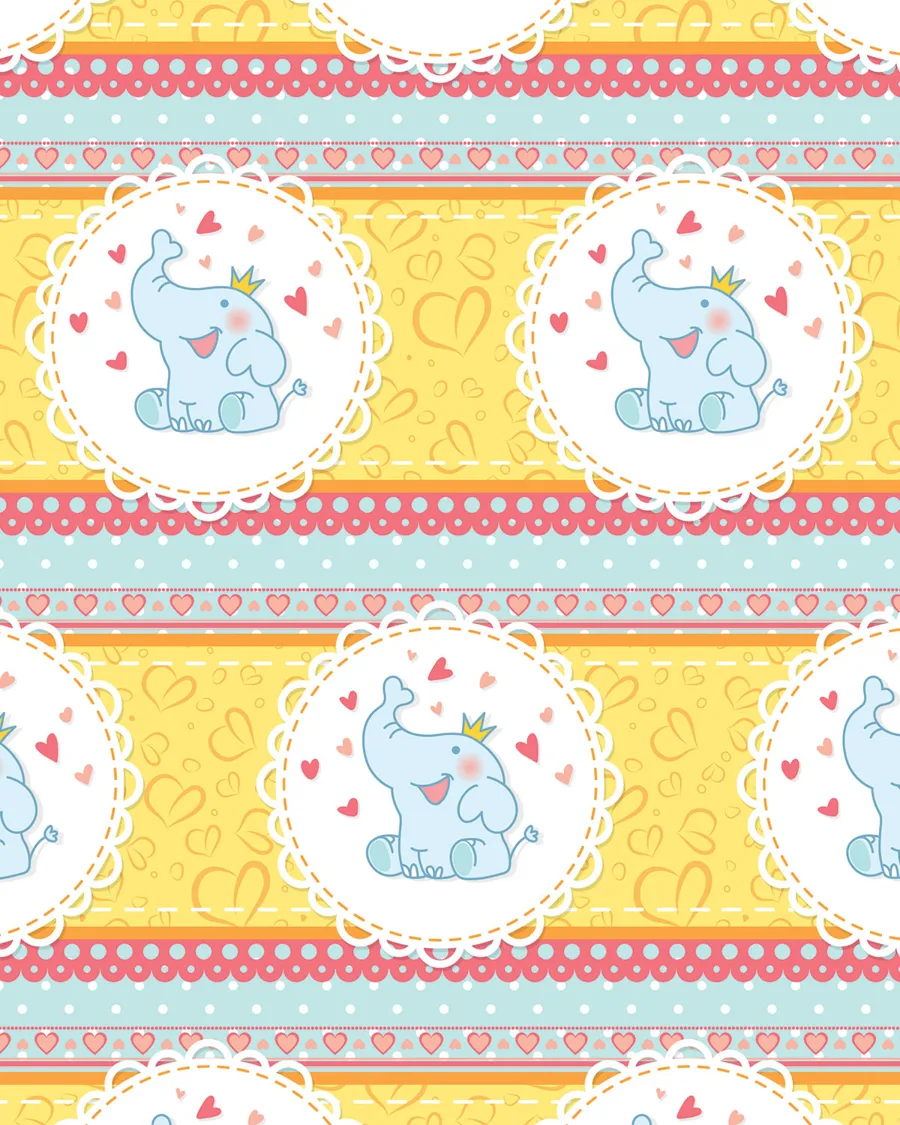 Elefantito — Papel de regalo elefantito en tonos suaves. Ideal para baby shower, nacimientos y regalos para bebé.