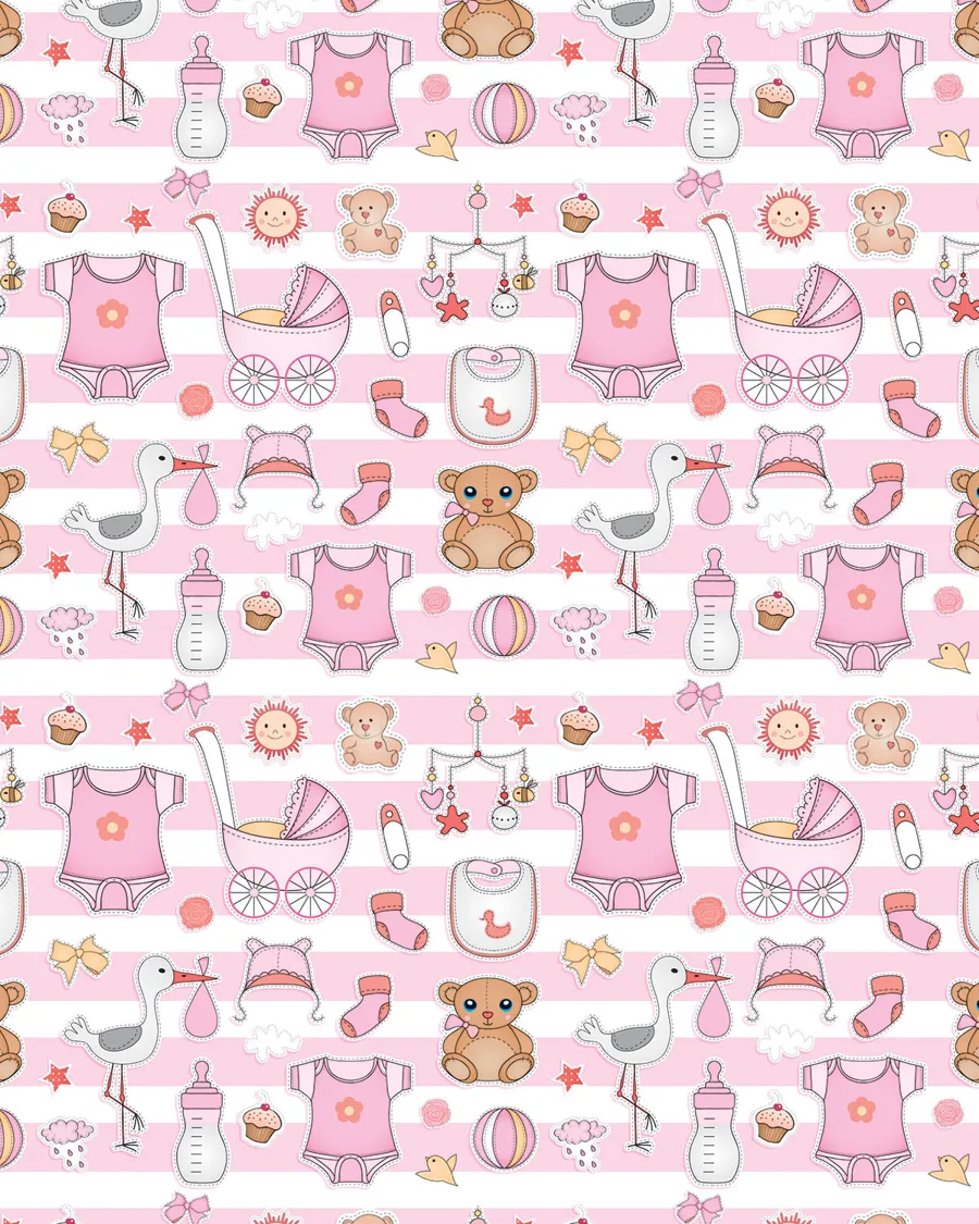 Bebes y Mamelucos — Papel de regalo bebes y mamelucos en tonos suaves. Ideal para baby shower, nacimientos y regalos para bebé.