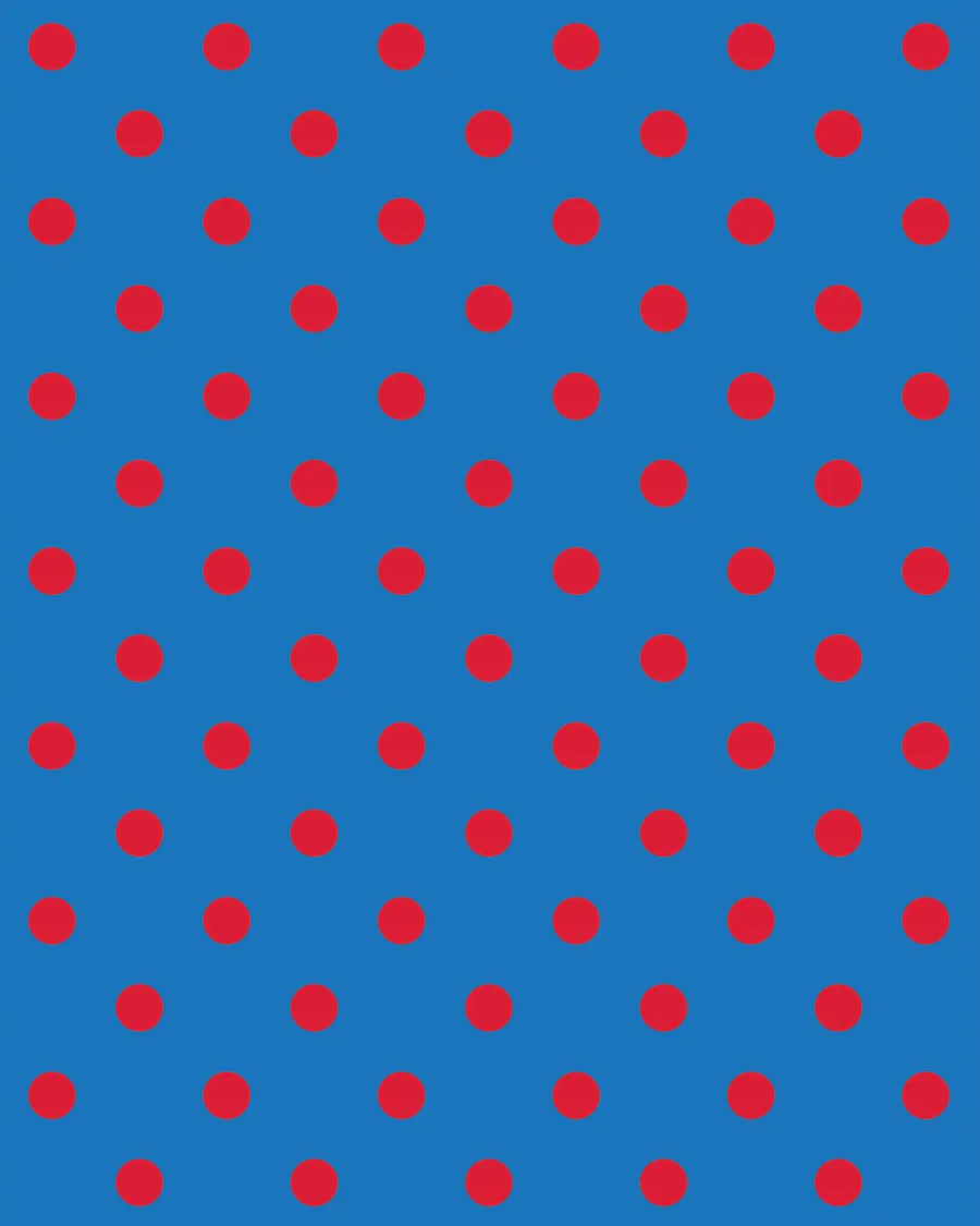 Puntos Rojo Azul — Papel de regalo de puntos en rojo y azul, un diseño clásico que combina con cualquier ocasión.
