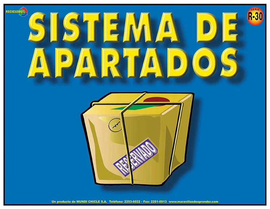Sistema de Apartados (R-30) — Rótulo emplasticado para comercios que manejan reservas de mercancía.